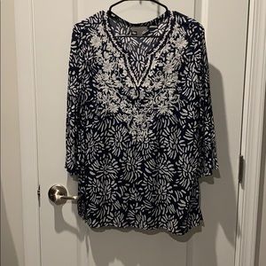 Charter Club Womens size M Bohemian tunic